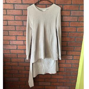 SPANNER Oatmeal Hi-Low Asymmetrical Sweater Dress - Small